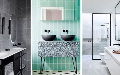 Black and white: la tendencia para baños de este 2019